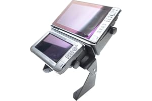 HANDMADE Baldwin Iron Works Universal Dual Graph to Graph Fish Finder Mount-Made in USA- Compatible with Garmin/Lowrance/Humminbird and More (8" H) (Dual Graph Mount)