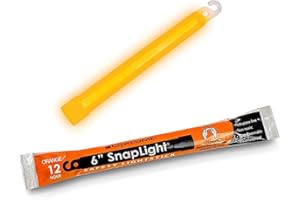 Cyalume SnapLight Orange Light Sticks – 6 Inch Industrial Grade, High Intensity Glow Sticks with 12 Hour Duration (Pack of 20