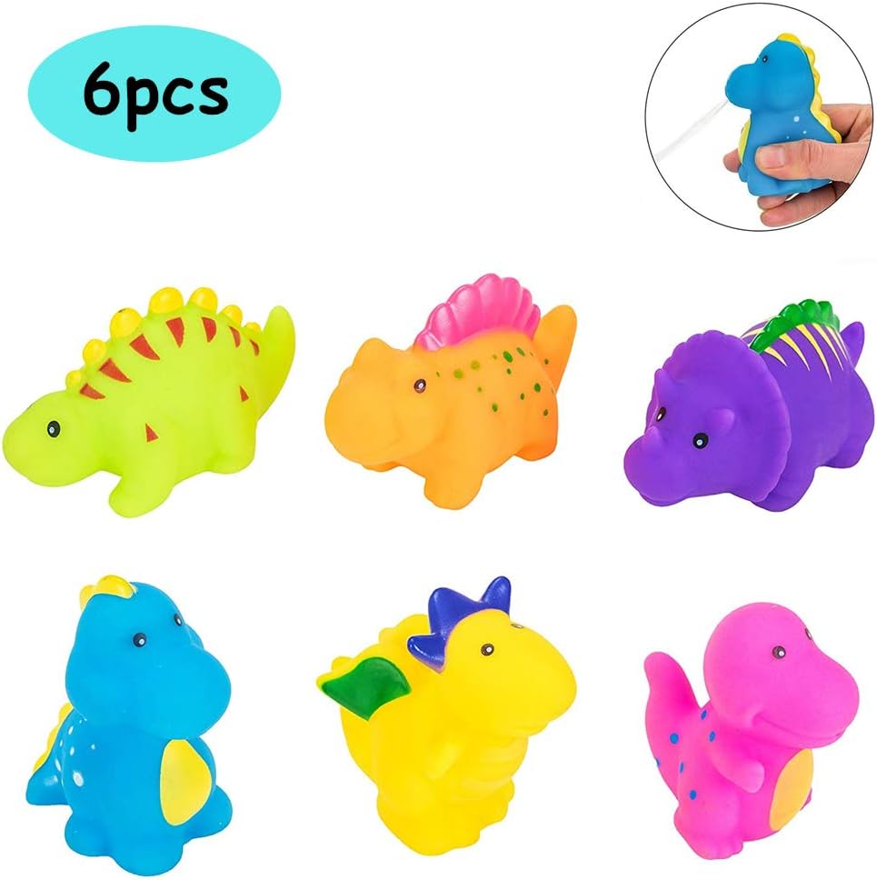 Baby Bath Toys Floating Dinosaur Squirt Water Toy (6 packs) Amazon.co