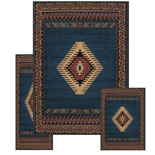 Southwestern Contemporary Geometric Area Rug 3 Pieces Set (5x8) (2x6