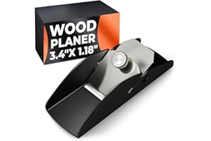 NADOBA 3.38"x1.18"x0.78" Hand Planer for Wood – Wood Planer Hand Tool, Stainless Steel, Sharp Blade Adjustment, Durable Bottom, Ergonomic Design – Easy to Assemble, Prevents Hurting, for Home & Workshop