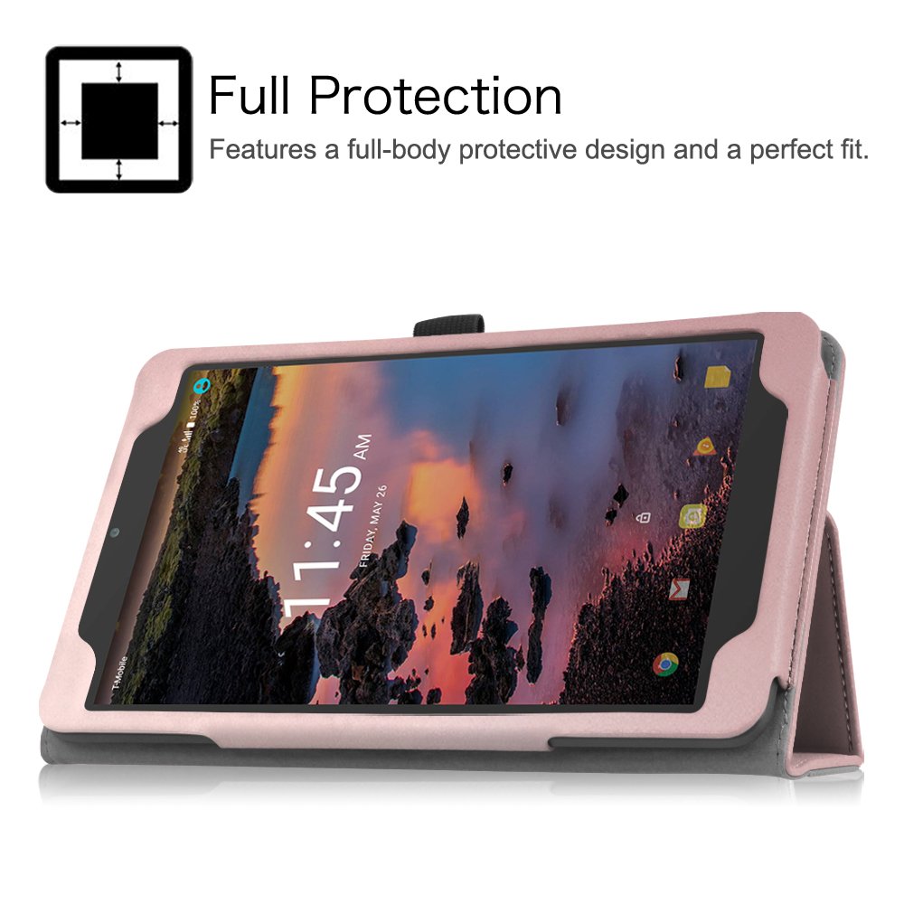 TMobile Alcatel A30 8inch Tablet 9024W 2017 Case Leather Folio Stand