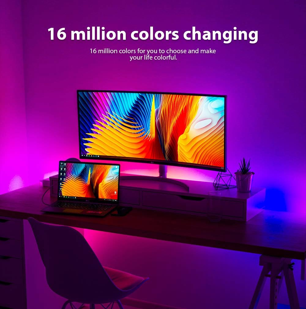 5V ZigBee Mini USB RGB CCT Controller Kit with 2M LED Strip Light TV Backlight Colour Changing and Dual White ZigBee Light Link App Compatible with ZLL Bridges Hub - Image 5