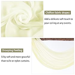 Wedding Arch Draping Fabric, 2 Panels 6 Yards Ivory