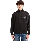 Armani Exchange mens Limited Edition Mixmag Logo Patch Full Zip Sweatshirt