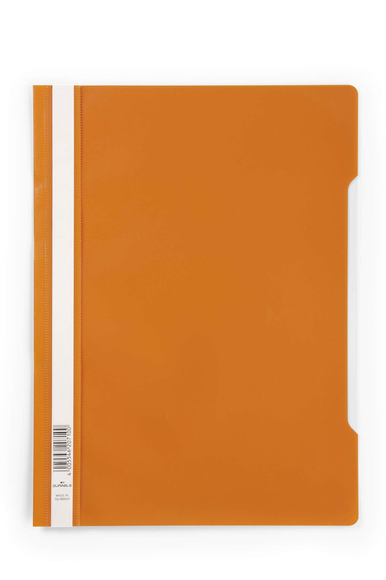 Durable Clear View A4 Document Folder Orange | Transparent Front Cover | Pack of 50 Folders | Ideal for Holding A4 Punched Documents