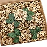 D-Seven Artificial Flowers 30PCS Gold Rose Real