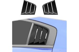 amayum Side Window Louvers Cover Shades fit for Dodge Charger 2011+ SXT/GT/R/T/SRT/SRT Hellcat Widebody/Scat Pack Quarter Louver Blinds Cover (Black A)