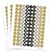 Black and Gold 75th Birthday Party Favor Stickers, Chocolate Kisses Candy Stickers - 180 Labels