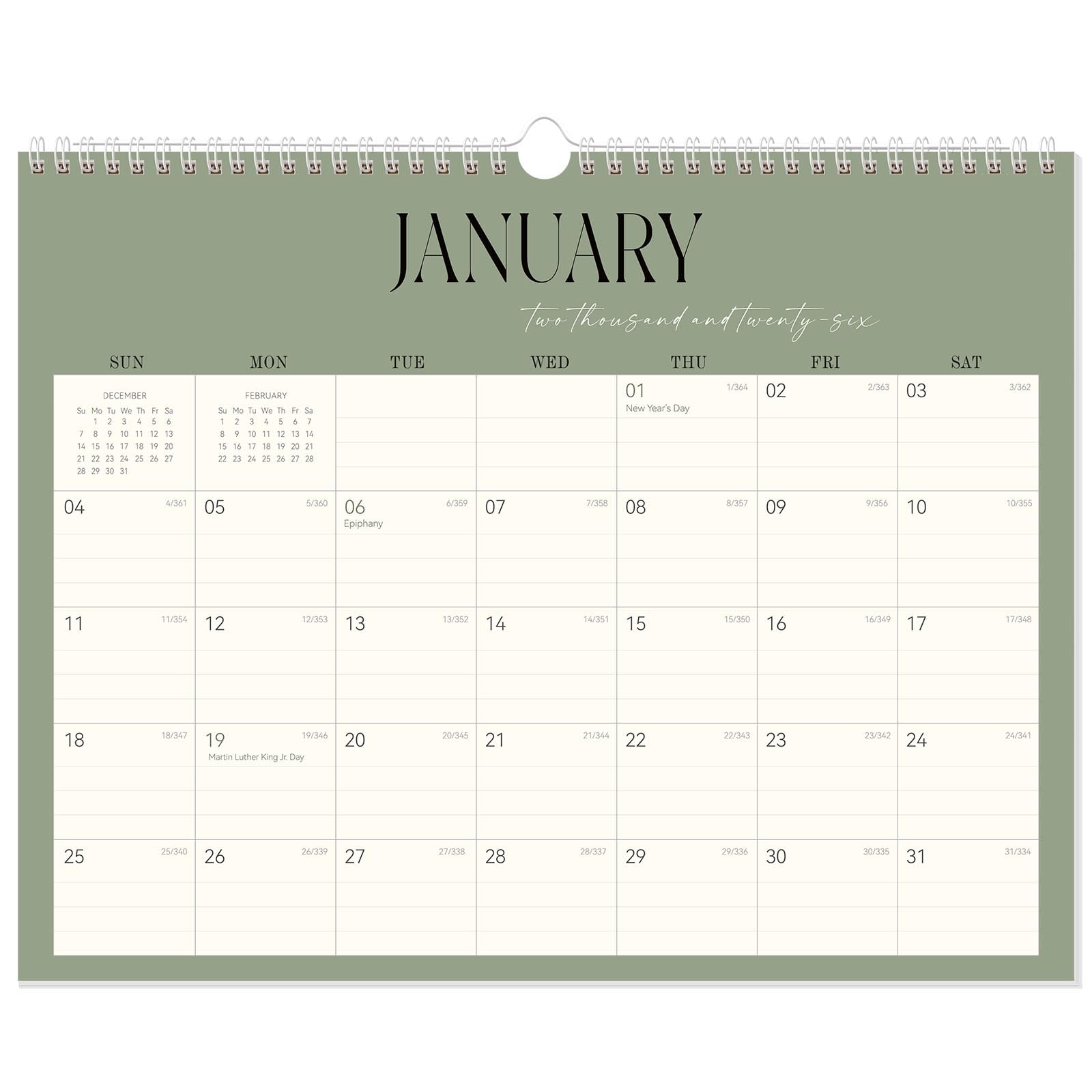 Photo 1 of 2 pack GuassLee Desk Calendar 2026-27, 18-Month Hanging Desk/Wall Calendar From 2026 Jan-2027 Jun., 14" X 11" Monthly Planner With Thick Paper Spiral Bound For Office Home School Organizing & Planning