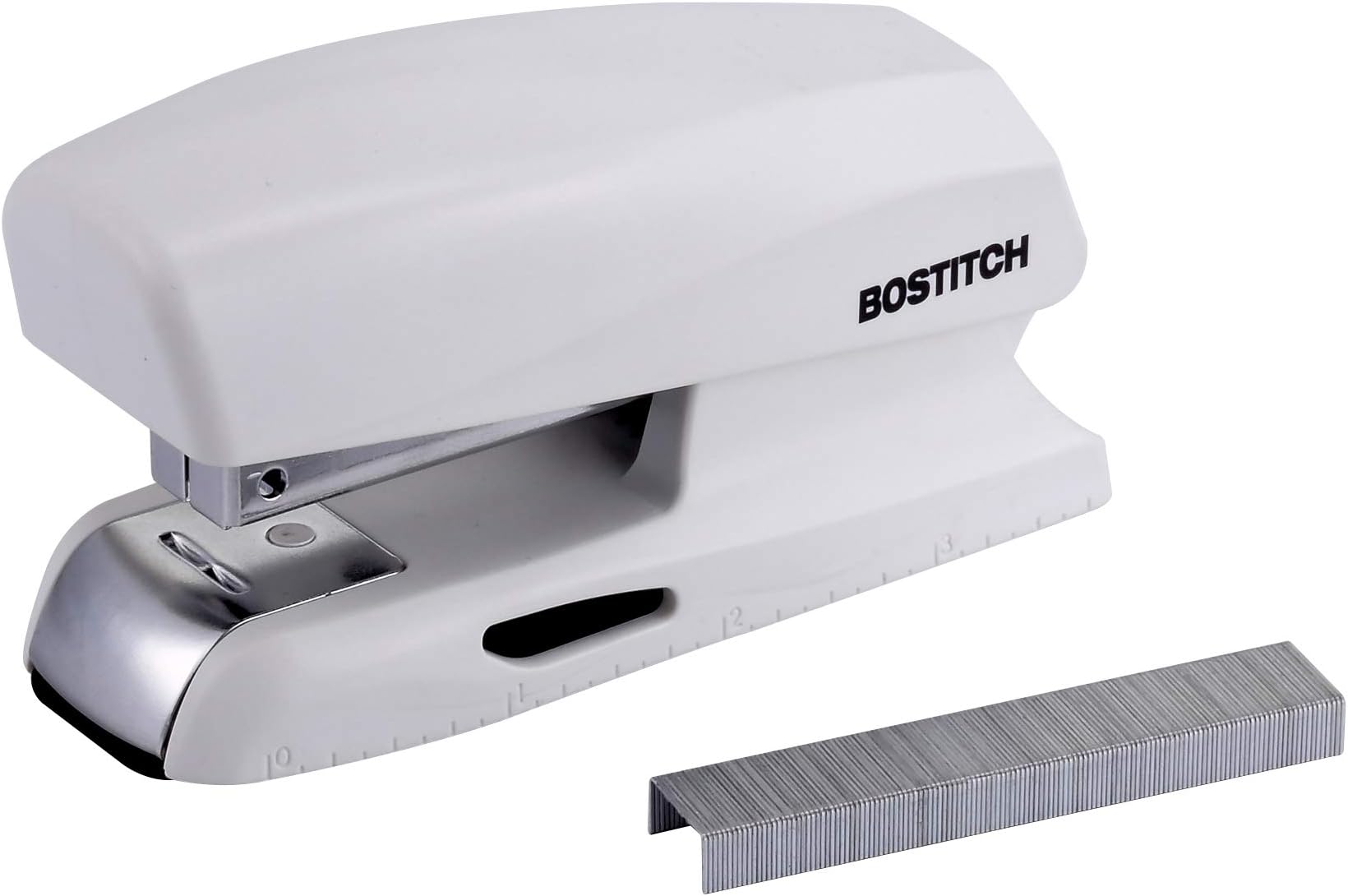 BostitchOffice 20 Sheet Stapler (Include 210 Staples), Small Stapler Size, Fits into The Palm of Your Hand, White (KT-B150-WHITE)