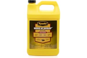 PYRANHA Wipe N' Spray for Horses - Oil-Based Long Lasting Fly Control Repels Horn, Deer, Horse, House, Stable, & Face Flies, Ticks, Mites, Mosquitoes, Gnats & Lice, 1 Gallon