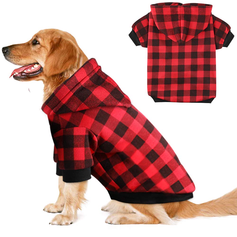 Photo 1 of ***VERY USED*** Plaid Dog Hoodie Sweatshirt Sweater for Extra Large Dogs Cat Puppy Clothes Coat Warm and Soft(XL)