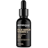 Gentlehomme - Vitamin C Face Serum - Men’s Facial Serum - With 20% Vitamin C, Hyaluronic Acid & Vitamin E - Helps Brighten, Revive & Soften Skin - Day & Night Serum - All Skin Types - Vegan - 1oz