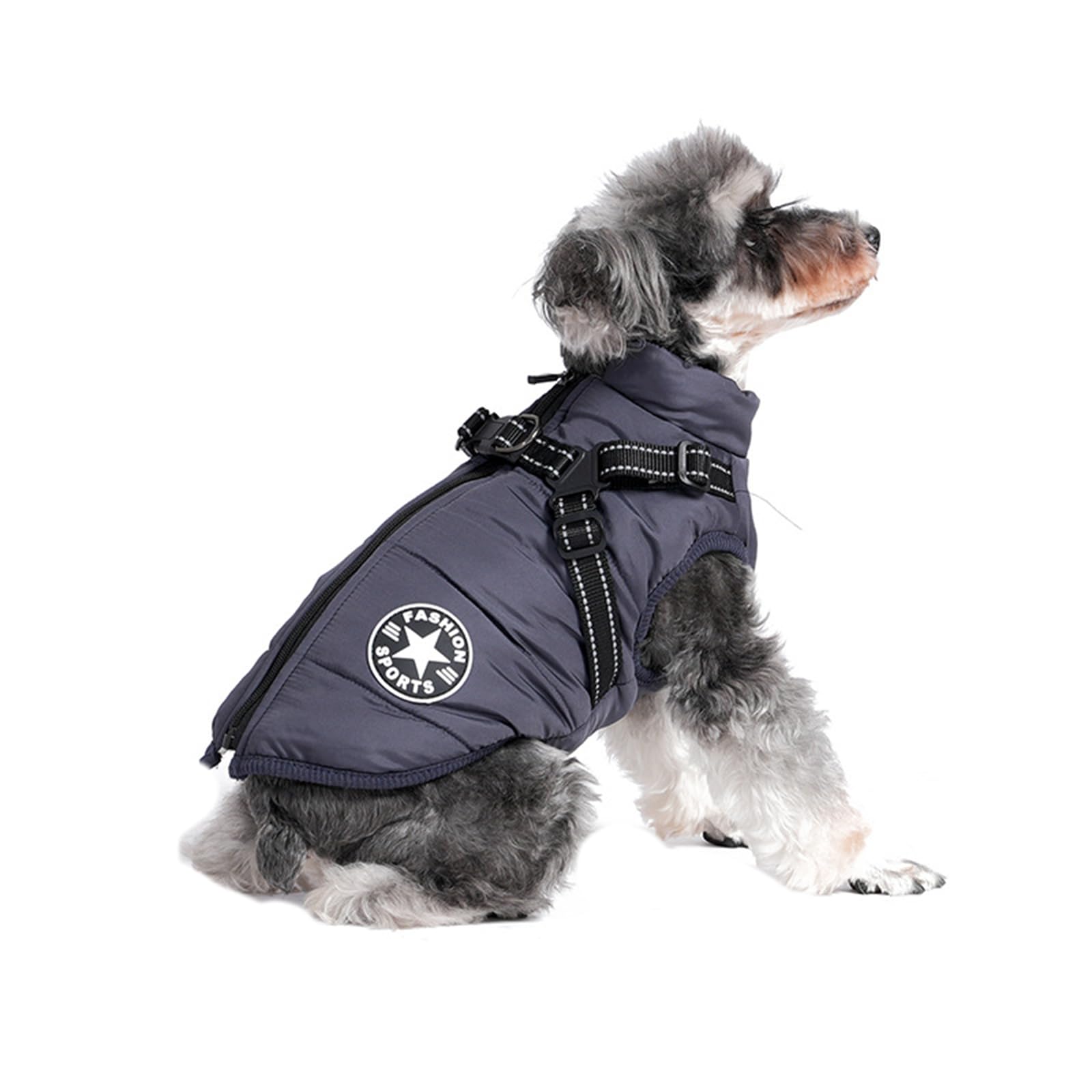 Dogs Warm Coats Jackets,Waterproof Dog Clothes Winter Warm Vest Dog Jacket with Dog Harness For Cats Puppy Small Dogs(Blue,M)