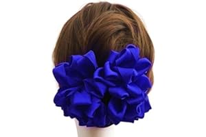 Large Silk Flower Bow Hair Claw Jaw Clips Stylish Hair Clamps Wedding Barrettes Hair Accessories for Women and Girls
