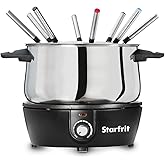 Starfrit Electric Fondue 12PC Set - 3L - Quick Release Magnetic Cord - 1500W - Perfect for Cheese & Chocolate
