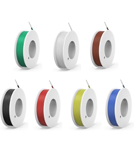 Fermerry 22 AWG Filo Di Silicone – 6 Colori, 25Ft Ciascuno – Flessibile E Stagnato - Foto 1