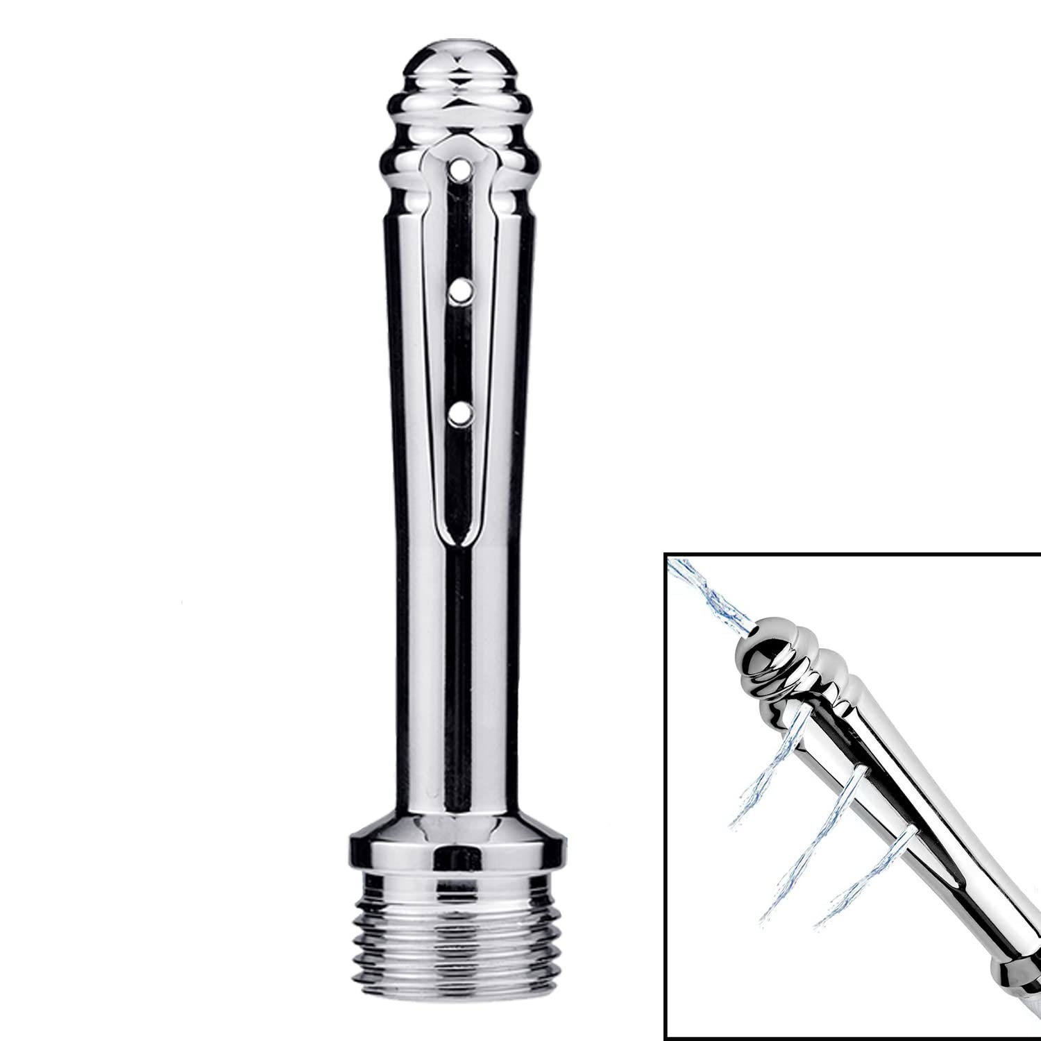 Shower Douche Nozzle Shower Enema Douche Cleansing System 6 Holes Aluminum Bath Accessories for Colonic Cleanse for Men and Women