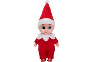 JOYIN 1 Pack Christmas Red Tiny Elf Soft Plush Toy for Adults Kids Accessories Party Favors Xmas Party Supplies Christmas Decor, Xmas Gift