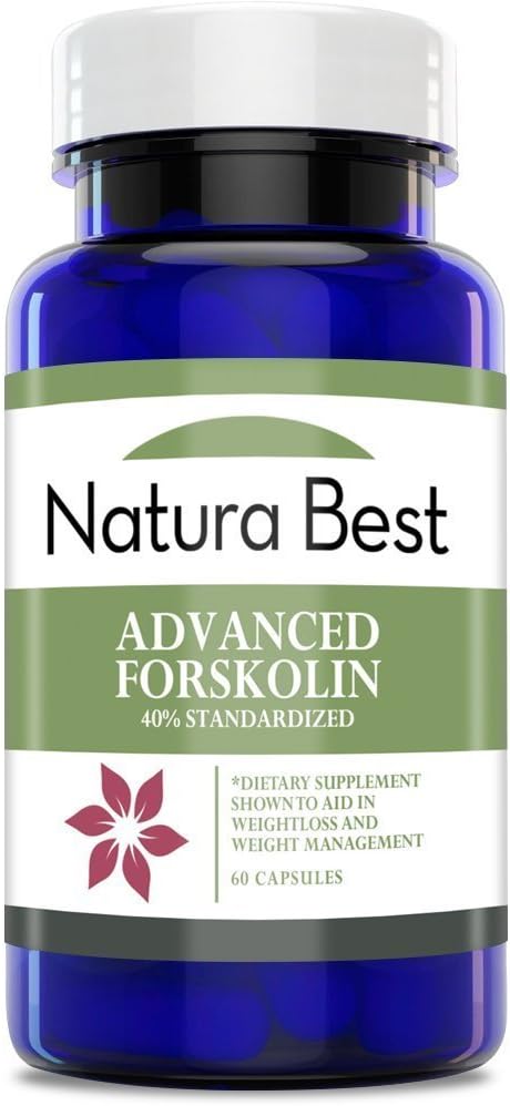 NaturaBest Forskolin - Weight Loss Supplement - Natural Appetite Suppressant - 60 Capsules - 100% Natural Supplements
