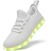 Light Up Shoes for Women Men, Unisex USB Charging LED Shoes Adult Halloween Mesh Upper Glowing Luminous Trainers Dancing Flashing Sneakers