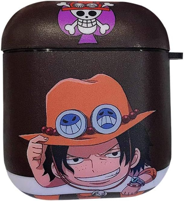 Phoetya One Piece Portrait of Pirates Airpod Case, Portable & Protective Anime Airpods Silicone Skin Cover Case(H05)