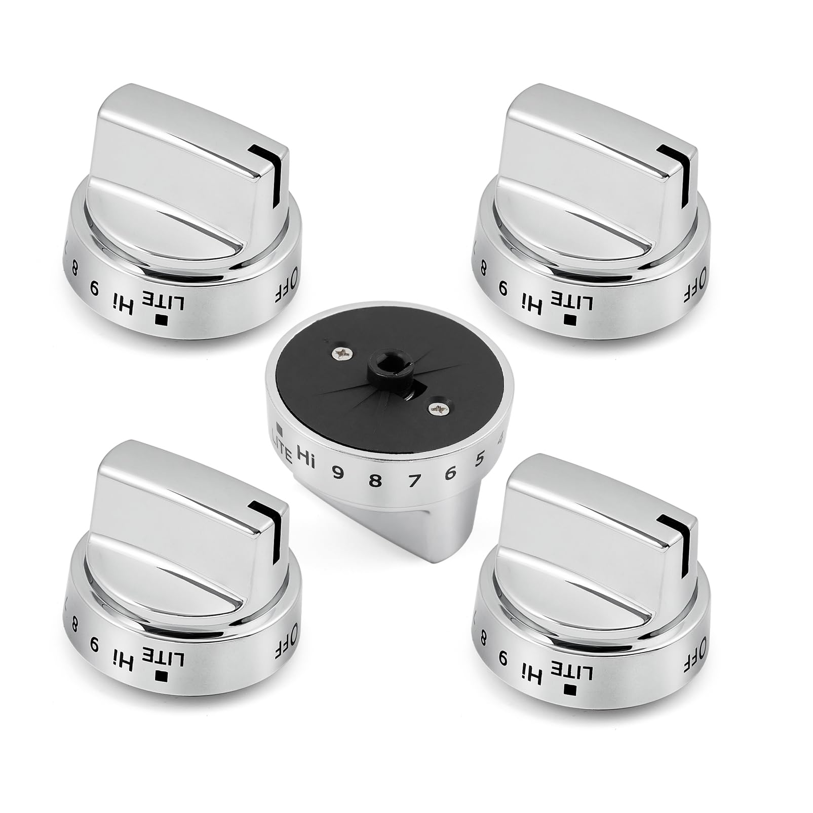 Photo 1 of Anniparts WB03X24818 KIP 5G92 Stove Knobs Cooktop Replacement Parts for GE Range Cooktop Oven Knob Adora JGB700SEJ4SS Gas Stove Top Knob JGB735SP1SS JGB700SEJ1SS Surface Burner Control Knobs 5 Pcs