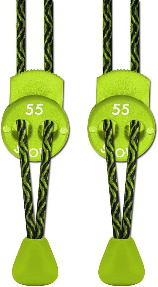 Zig Zag Pattern Elastic Lock Shoe Laces For Running & Triathlon