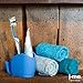 j-me Whale Toothbrush Holder for Kids - Children's Bathroom Storage Organizer for Toothpaste, Toothbrushes and More - Non Slip Bathroom Tidy