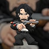 John #21 Boom Stick Sewn Off PVC Rubber Morale Patch, Durable &amp; Vibrant, Hook &amp; Loop Attachment for Backpacks |2.99x2.63 for Fans of Action Movies or Others