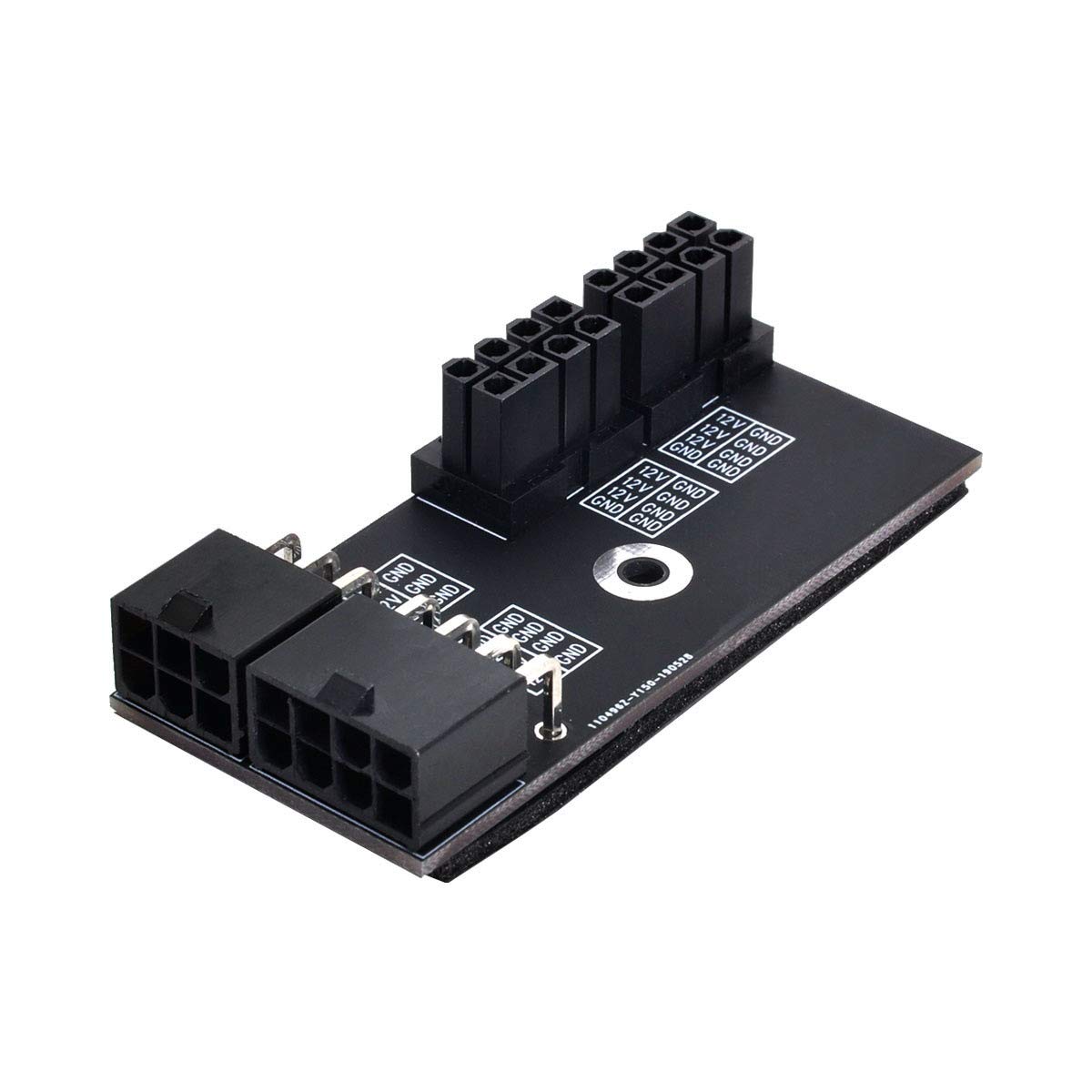 CY Dual ATX 8Pin Female to 6+8pin Male 180 Degree Angled Adapter for Graphics Card GPU