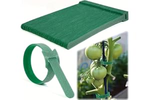 50PCS Garden Plant Ties with Hook & Loop - Reusable Adjustable Nylon Straps for Vines, Tomatoes, Stems, and Plant Support, Se