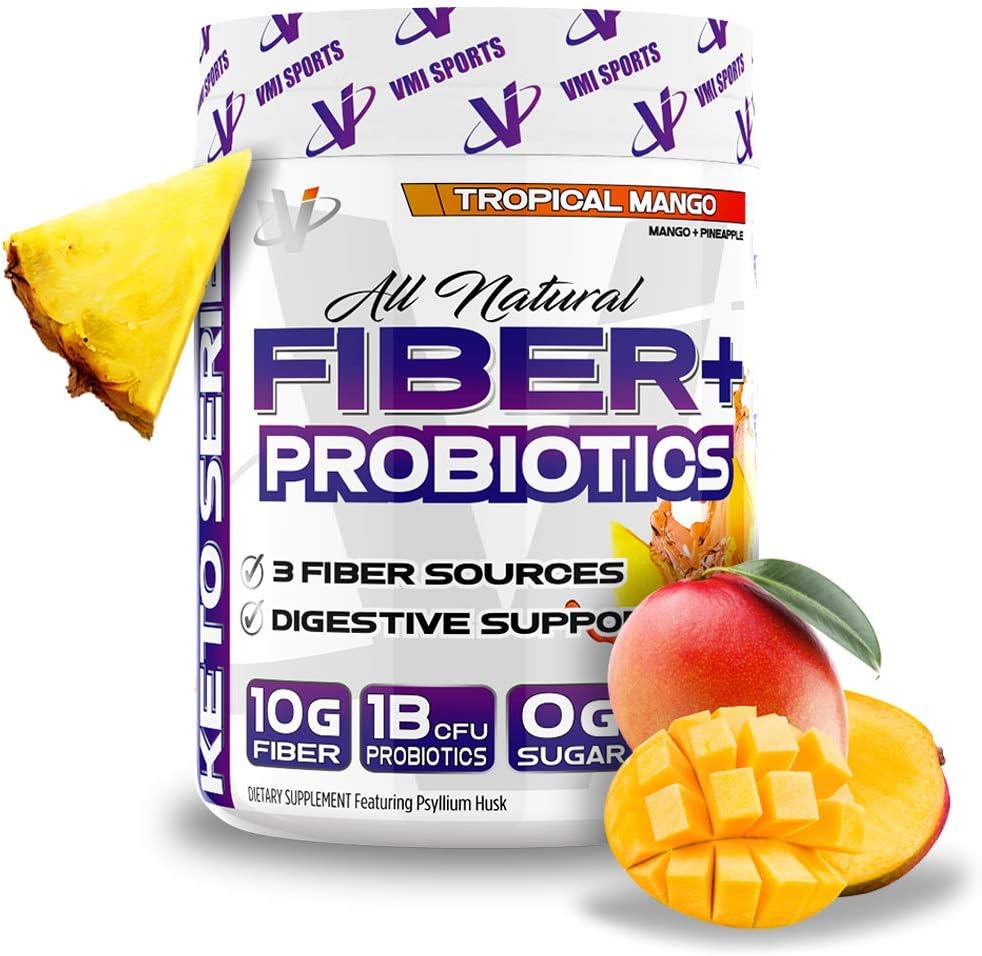 VMI Sports All Natural Fiber & Probiotics, 30 Servings, Tropical Mango