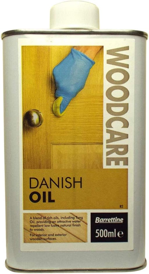 Barrettine Premier Danish Oil (500ml) - Water Repellent Danish Oil for Wood Turning Scandinavian Furnishings, Door, Panelling & More