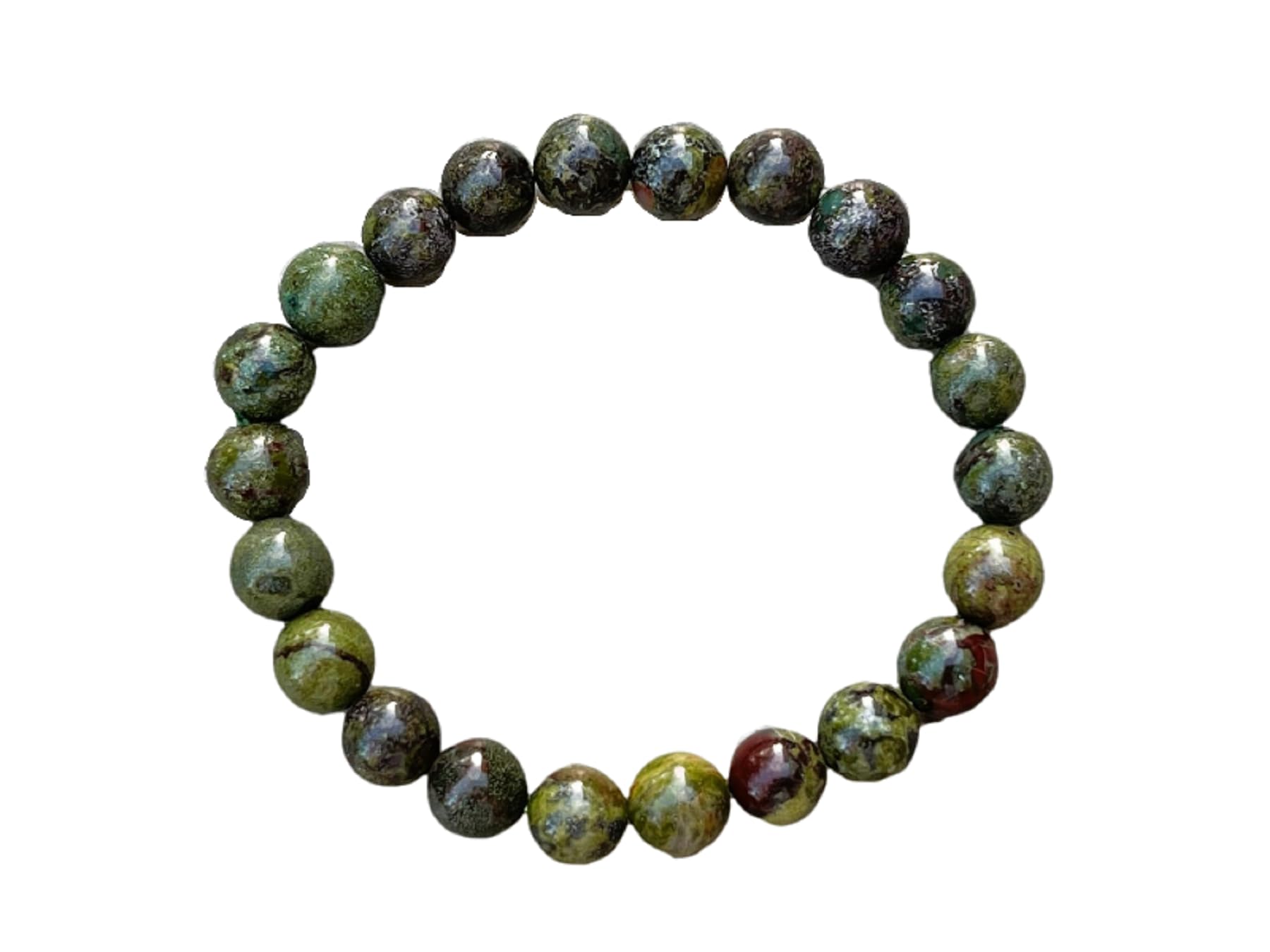 Dragons Blood Jasper Crystal Bead Bracelet
