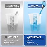 Suzzam Silicone Resin Mixing Paddle 4pc for 1/4 Drill Epoxy Stirrer view 4