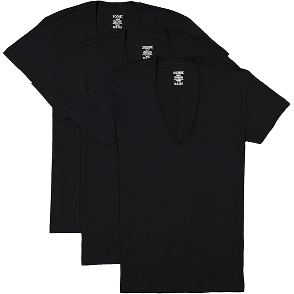 2(X)IST mens Essential Cotton V-neck T-shirt 3-pack
