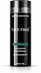 THICK FIBER Hair Fibres Medium Brown 25g Bottle for Thinning Hair