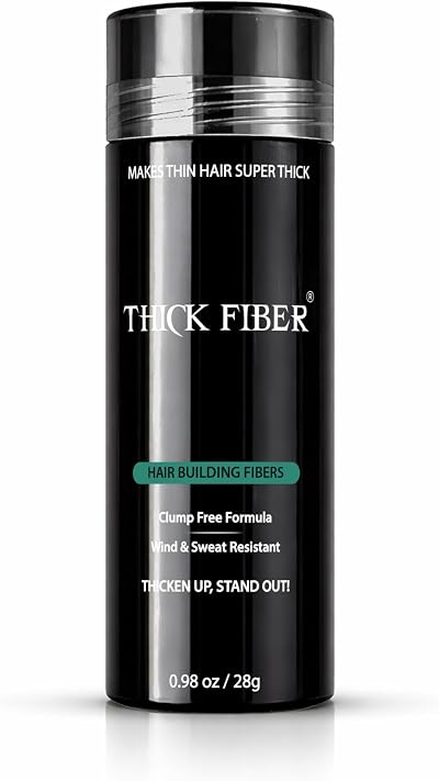 THICK FIBER Hair Fibres Medium Brown 25g Bottle for Thinning Hair