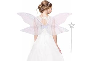 Yieeonc Fairy Wings for Adults Butterfly Fairy Costume for Women Girls Halloween Cosplay Accessories