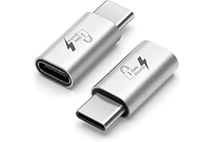 Seminer USB-C to C Data Blocker(2 Pack), Anti Juice Jacking, for Charge Only, Support up to 140W PD Charging-Silver