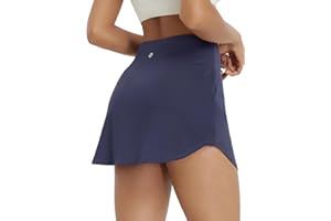 baleaf Womens Tennis Skirt Golf Skorts for Woman High Waisted with Shorts Pockets Athletic Running