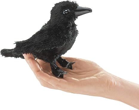 crow finger puppet