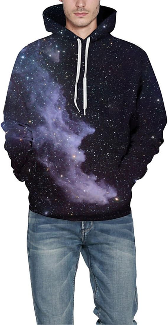 Amazon パーカー メンズ レディース 宇宙星空 コスモ 柄 トレーナー パーカー ユニセックス 男女兼用 長袖 アウター オ S M トレーナー パーカー 通販