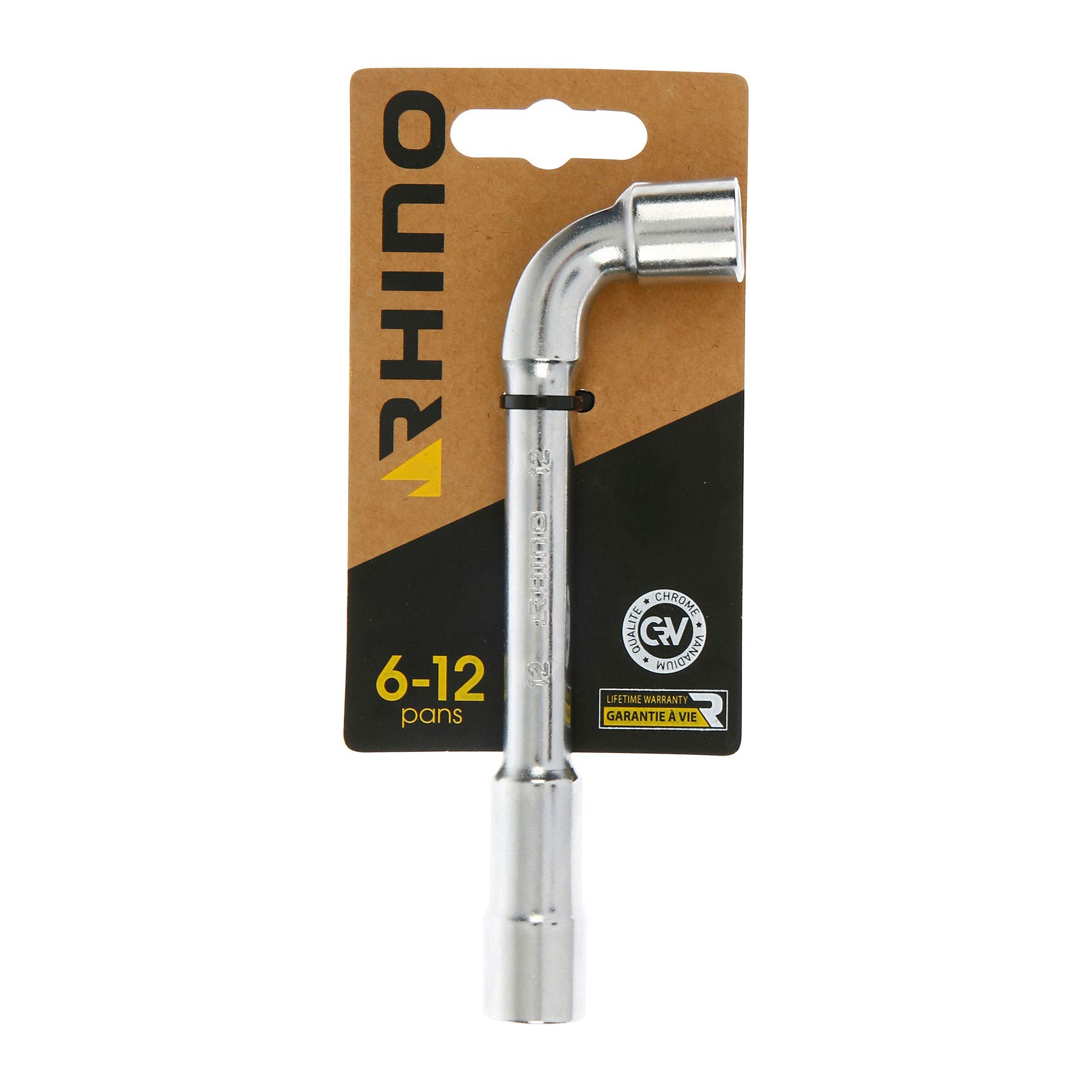 RHINO 2872 Tubular Socket Wrench Diameter 12 mm - 6/12 Sided Drive - Made in Steel (Chrome Vanadium) - Various Sizes Available, NC