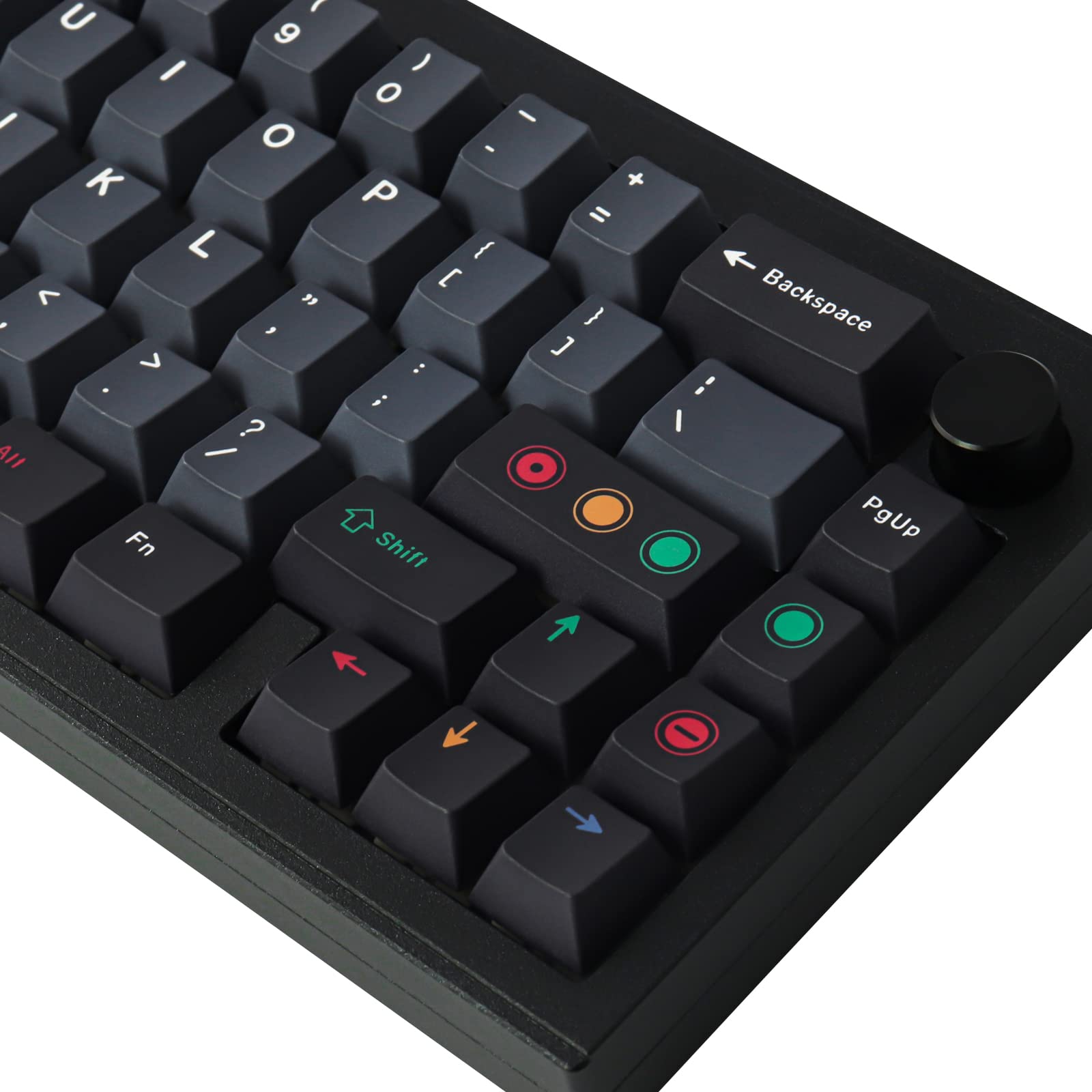 Tsungup Custom Keycaps,PBT Black Grey Keycaps Set Dye-sublimation 134 Keys with 6.25U,7U Spacebar Cherry Profile for Cherry MX Keys 60% Mechanical Keyboards