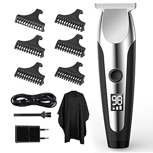 SUERW Cordless Hair Clippers & Professional Electric Hair Cutting Kit, Hair Trimmer, Chargeable Haircut Machine With 6 Guide Combs, For Heads & all Body Grooming