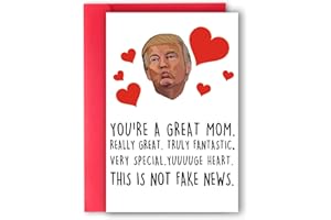 MQMRYETO Funny Trump Mother's Day Card, Humorous Birthday Card for Mom Women, Humor Mother's Birthday Card Gifts for Mother, You're a Great Mom