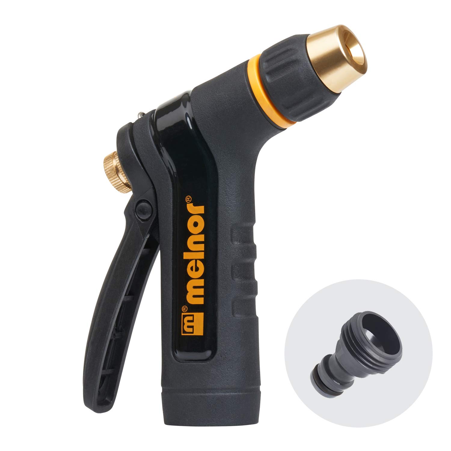 Melnor 65084-AMZ XT Metal Rear Trigger Nozzle with QuickConnect Product Adapter Set, Adjustable